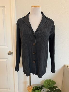 Pleats Please Issey Miyake Jacket in Black Size 3
